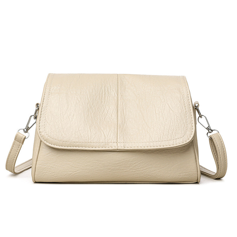 Soft Leather Large Capacity Crossbody Bag