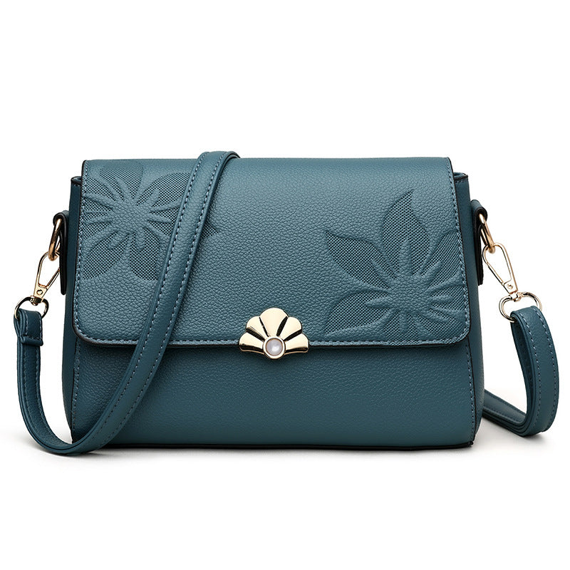 Floral Embossed Classic Crossbody Bag