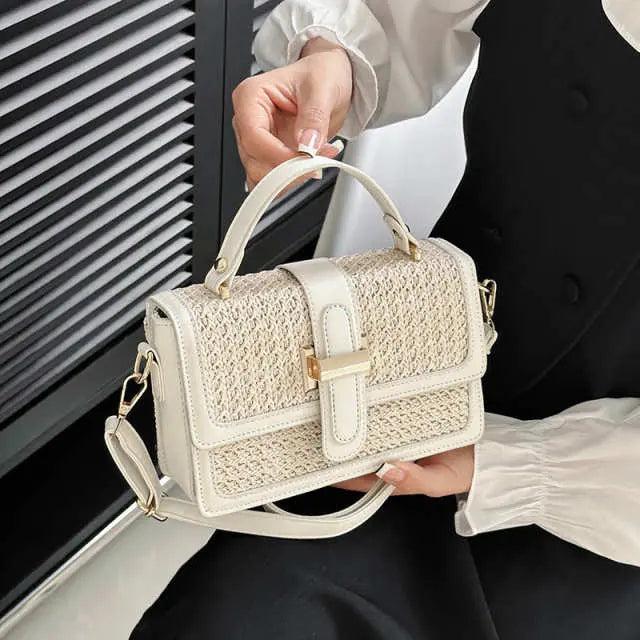 Woven Charm Crossbody Bag