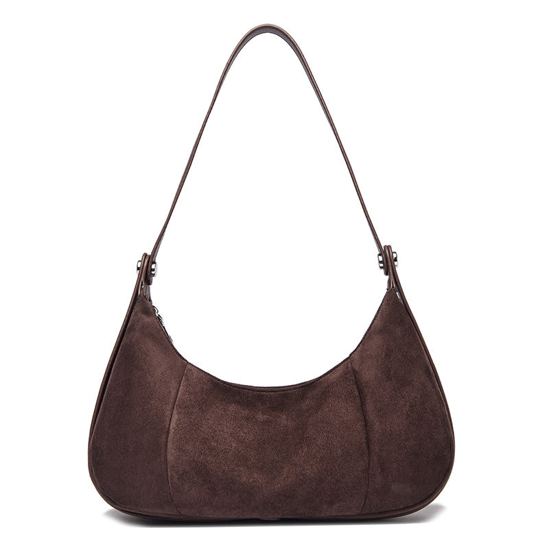 Retro Suede Shoulder Bag