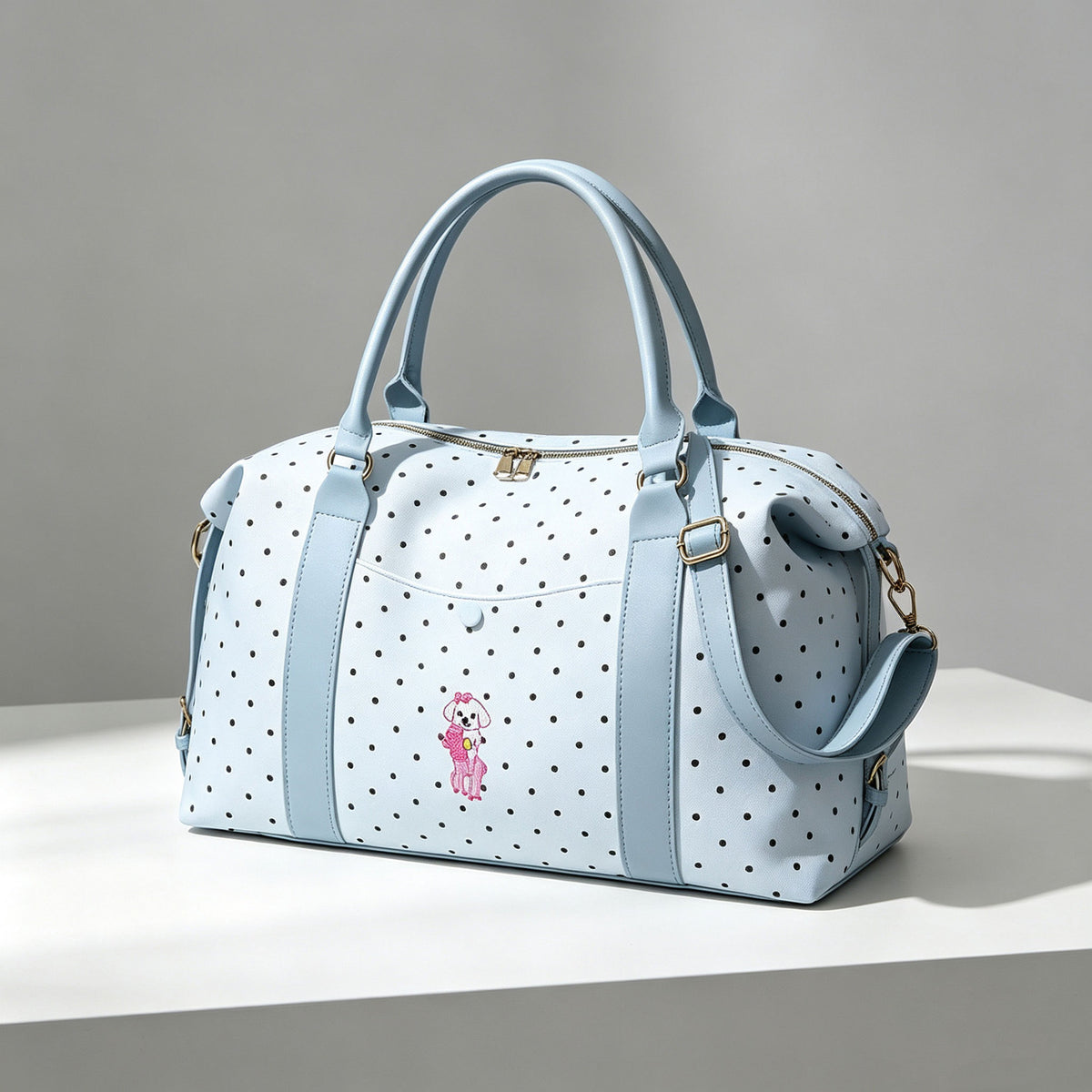 Polka Dot Travel Duffle Bag