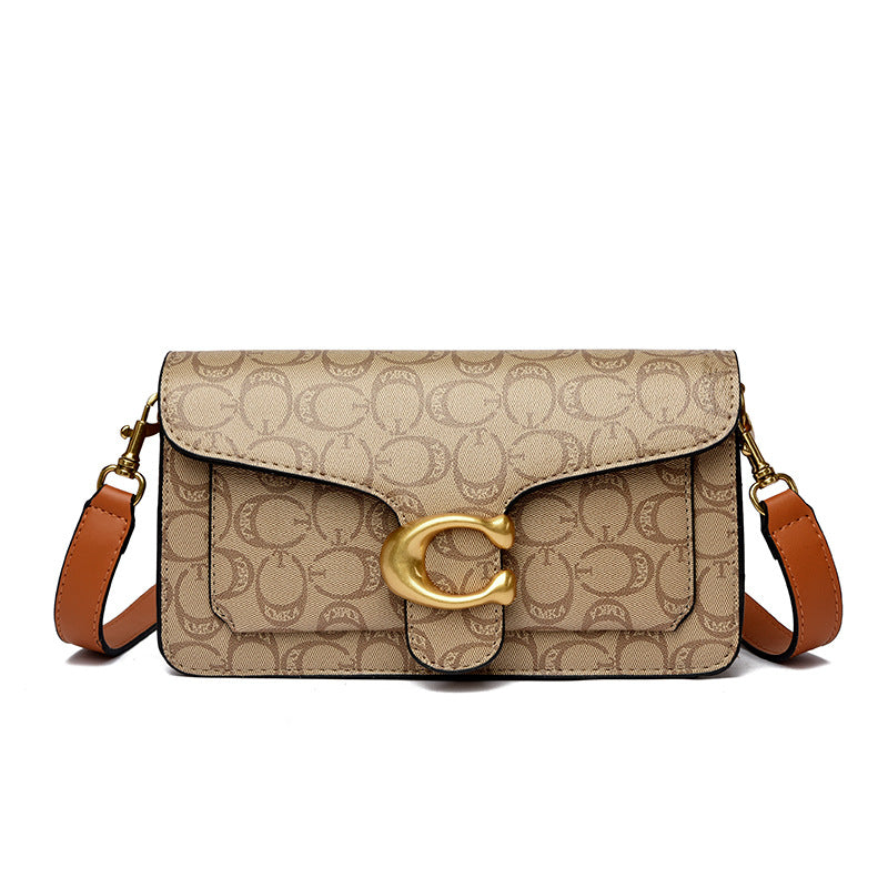 Cherry Luxe Gold Clasp Shoulder Bag