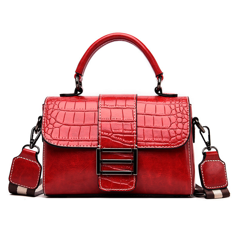 Crocodile Luxe Double Strap Handbag