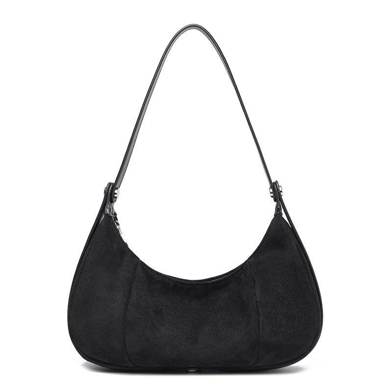 Retro Suede Shoulder Bag