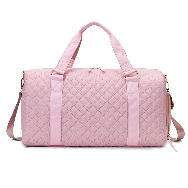 Chic Diamond Quilt Gym Duffel Bag