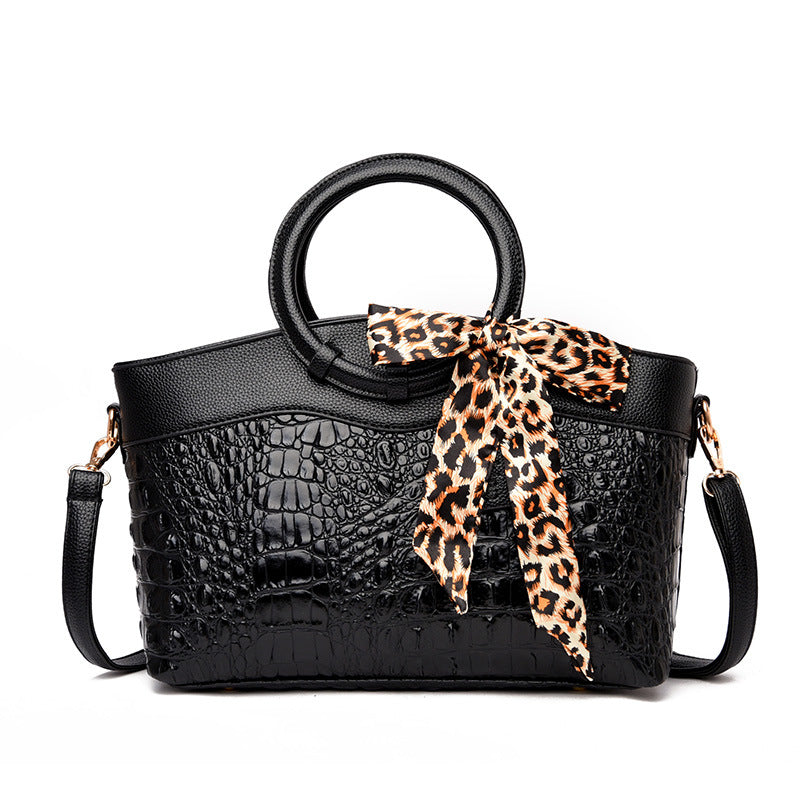 Crocodile Bow Classic Handbag