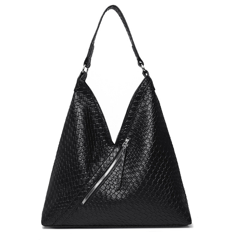 Embossed Elegance Leather Tote Bag