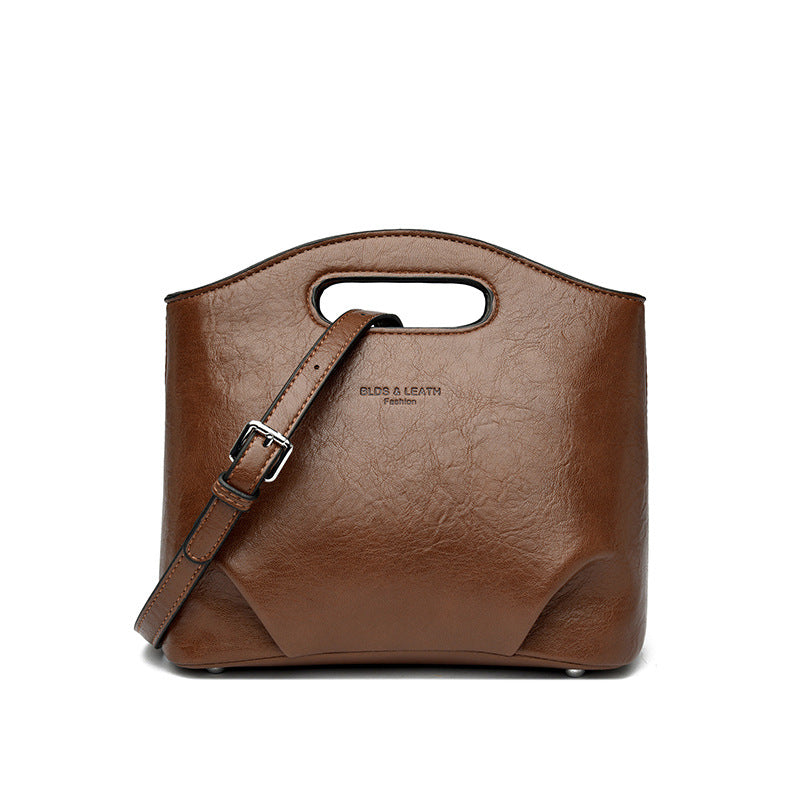 Cocoa Cutout Handle Crossbody Bag