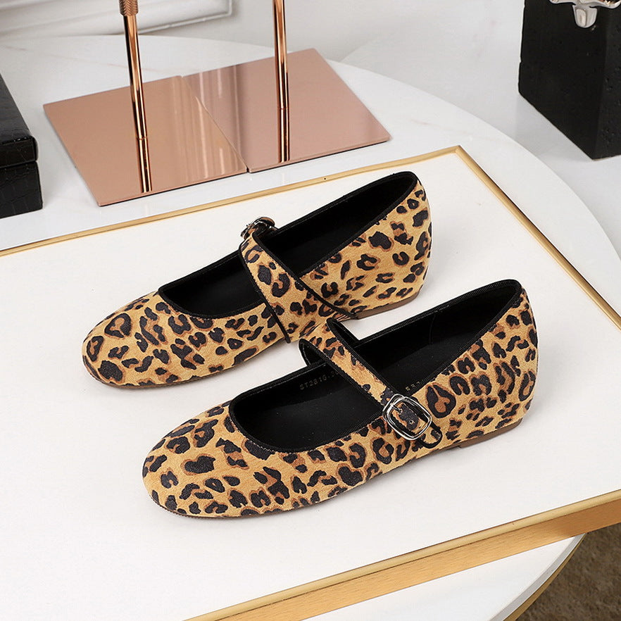 Leopard Print Hidden Wedge Pumps