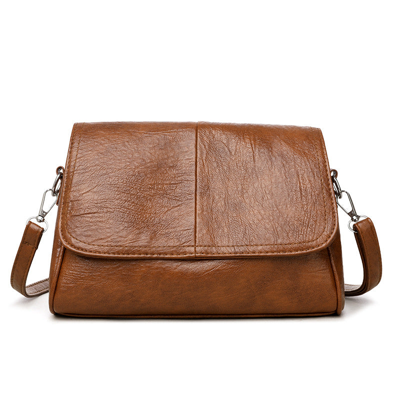 Soft Leather Large Capacity Crossbody Bag