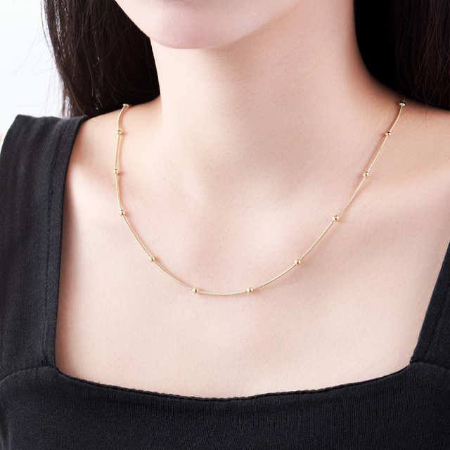 Classic Gold-Plated Round Necklace