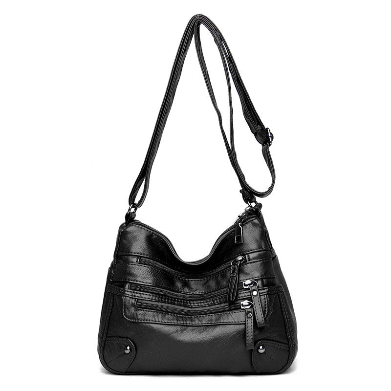 Large Capacity Soft Leather Shoulder Bag