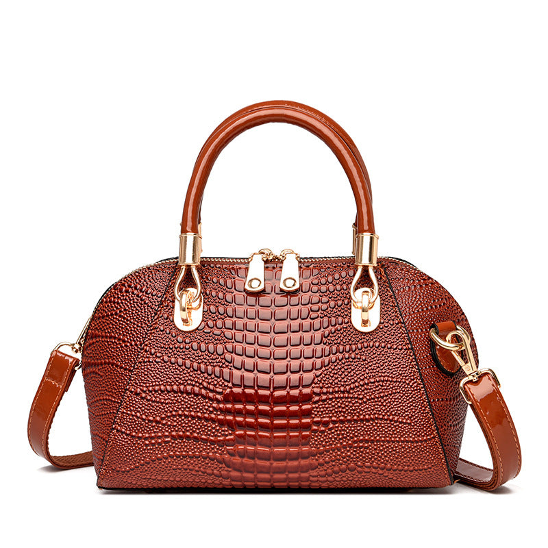 Crocodile Pattern Large Capacity Fashion Handbag