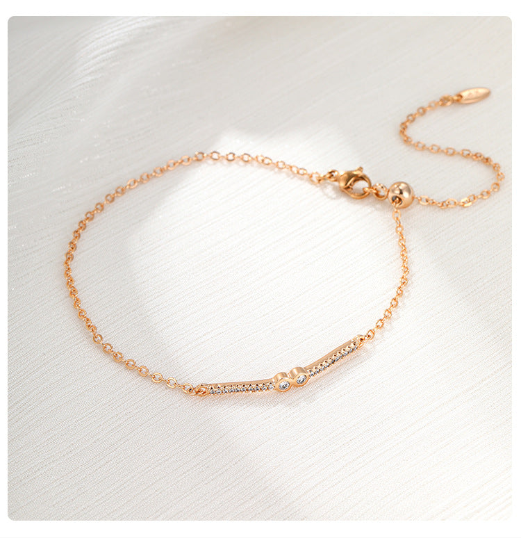 Gold Zircon Everyday Bracelet