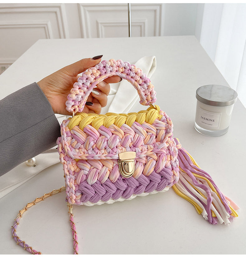 Pastel Knit Handbag