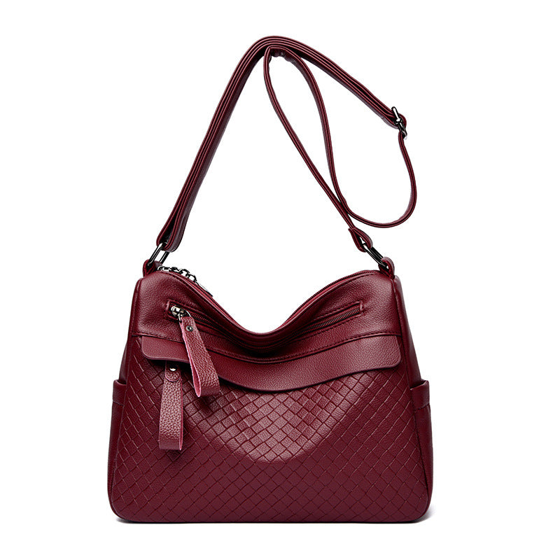 Global Chic Embossed Shoulder Bag