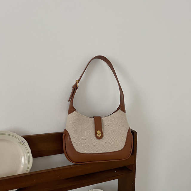 Classic French Canvas Shoulder Bag