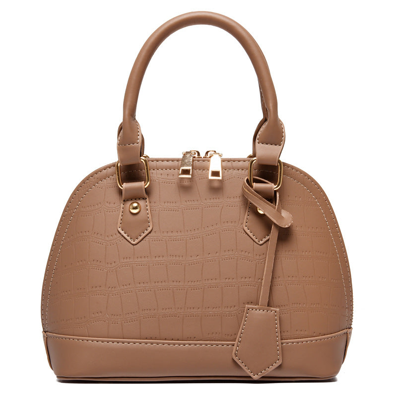 Crocodile Texture Classic Handbag