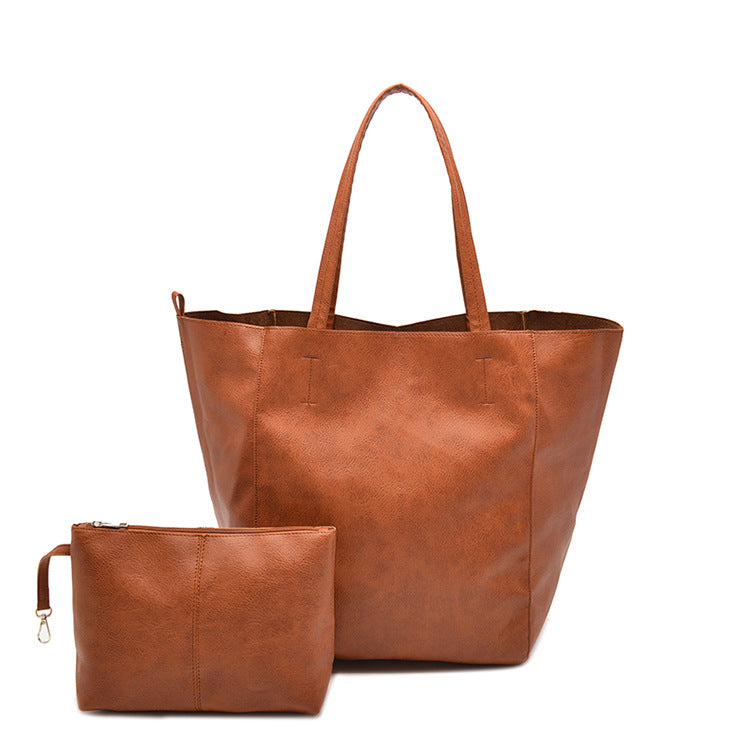 Large Capacity Leather Tote Bag