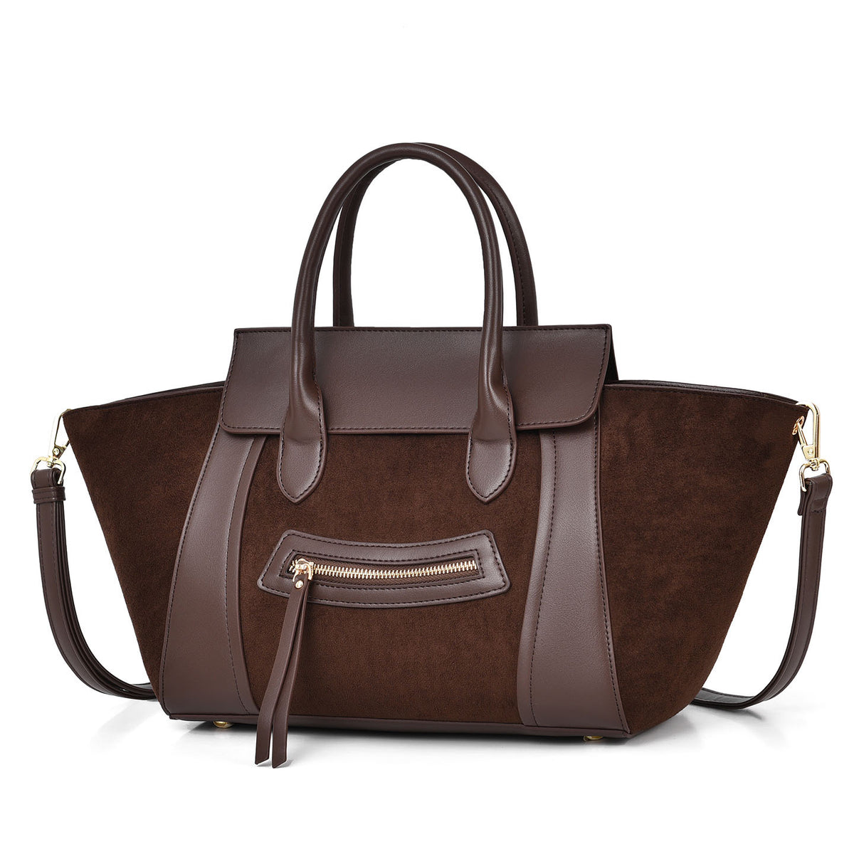 Suede Luxe Commuter Handbag