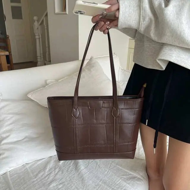 Formal Leather Tote Bag