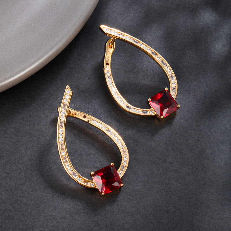 Colorful Teardrop Gemstone Earrings