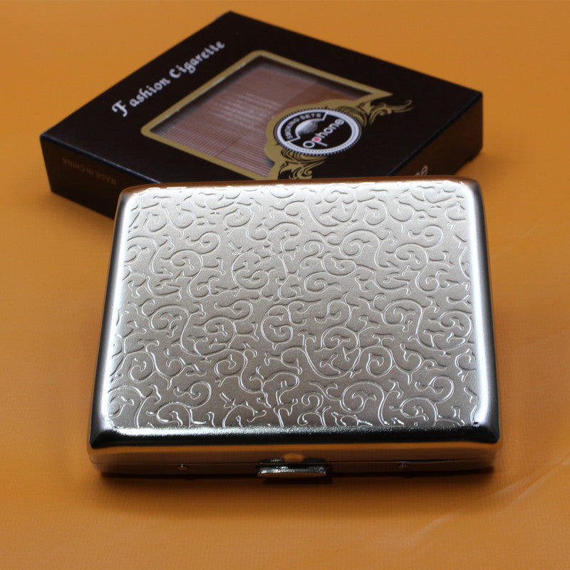 Embossed Steel Men’s Cigarette Case