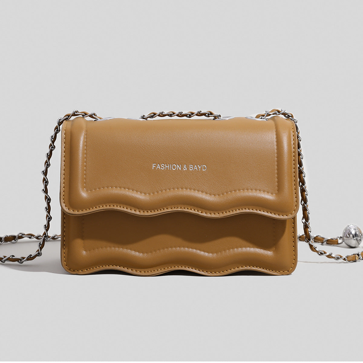 Elegant Wave Edge Chain Shoulder Bag