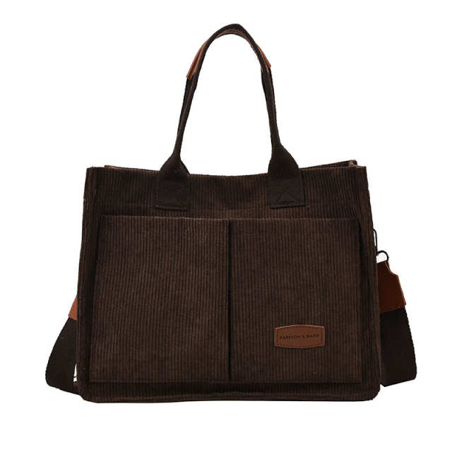 Cordoury Multi Pocket Tote Bag