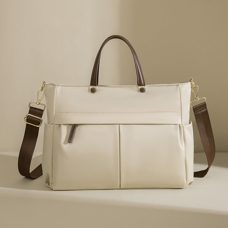 Women's Large Capacity Nylon Laptop Shoulder Bag