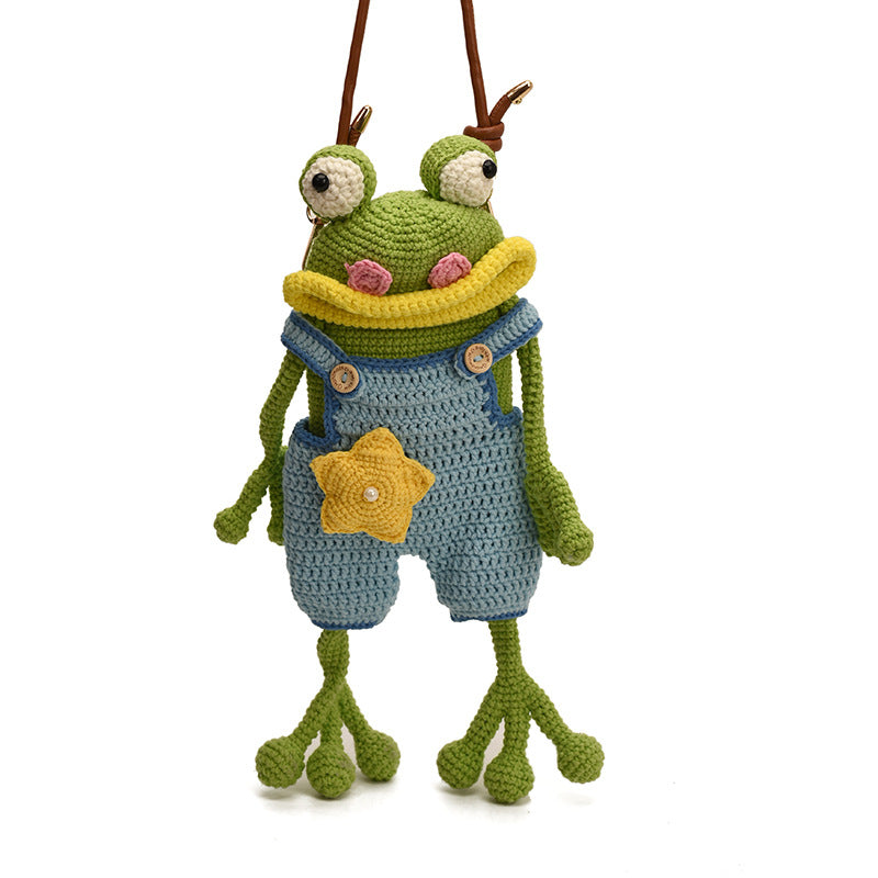 Handmade Frog Crossbody Bag