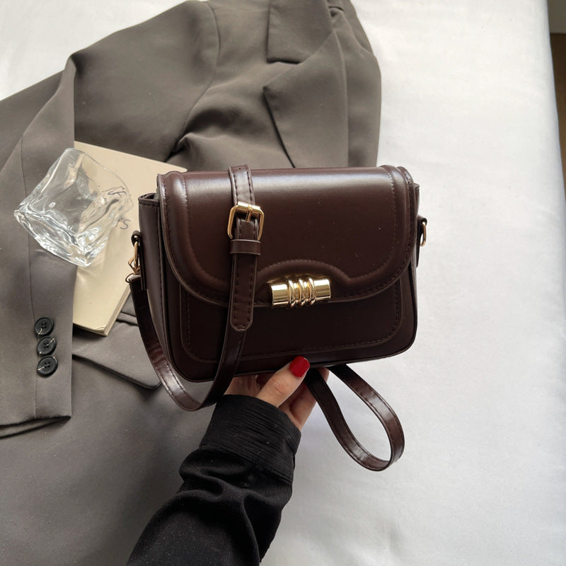 Luxe Gold Lock Crossbody Bag