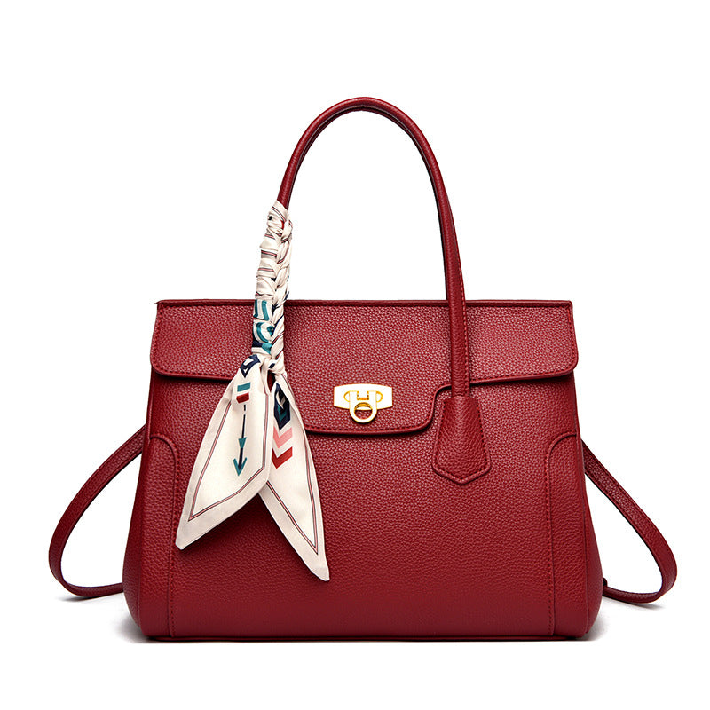 Silk Scarf Birkin Leather Handbag