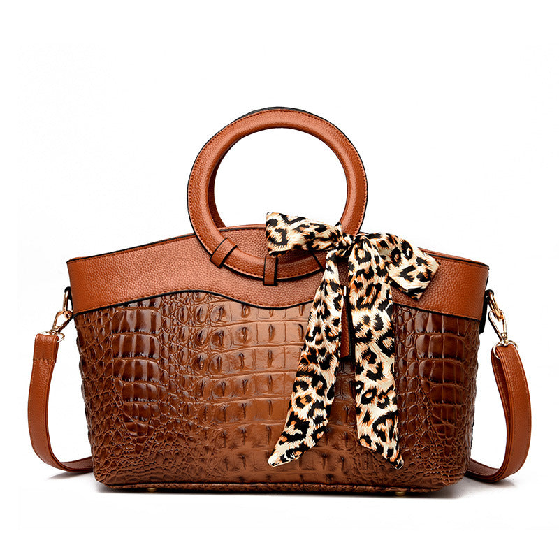 Crocodile Bow Classic Handbag