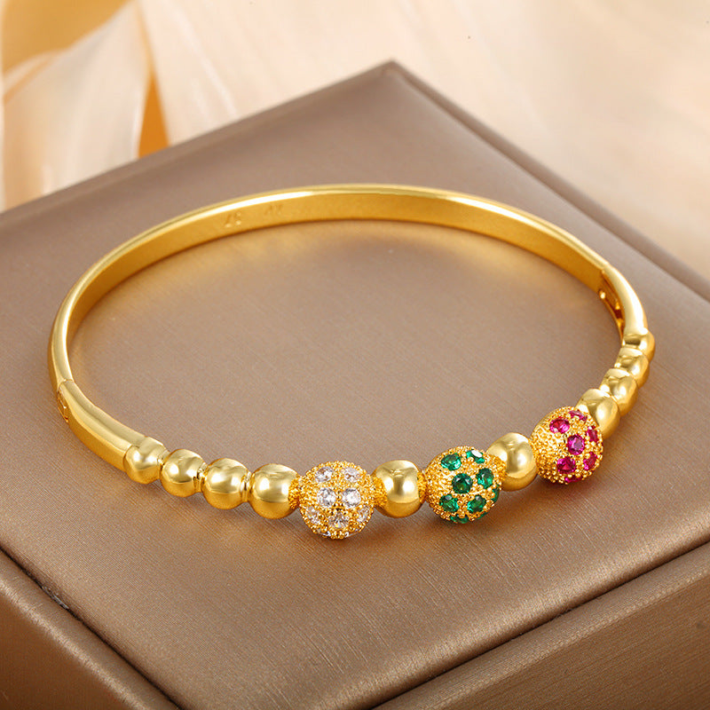 Colorful Gemstone Retro Bracelet