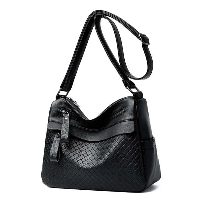 Global Chic Embossed Shoulder Bag