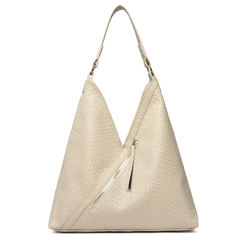 Embossed Elegance Leather Tote Bag