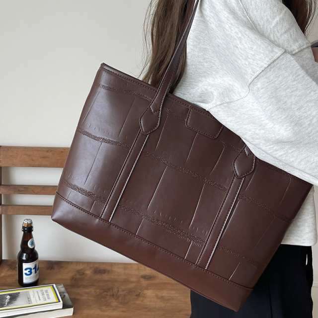 Formal Leather Tote Bag