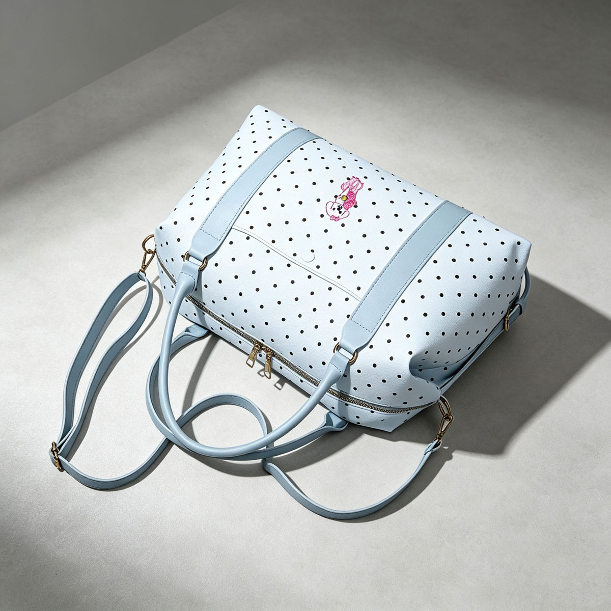 Polka Dot Travel Duffle Bag