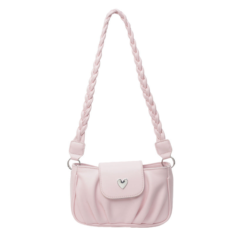 Pleat Charm Shoulder Bag