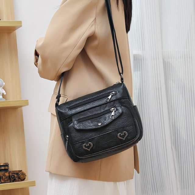 Versatile Soft Leather Women's Shoulder Bag