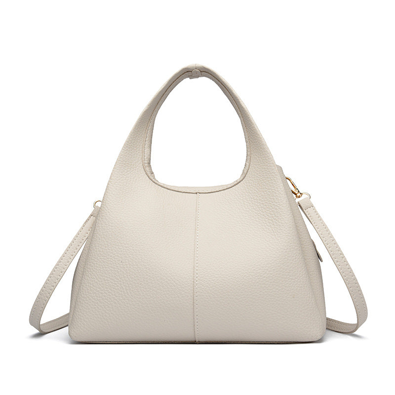 Elise Lychee Grain Cowhide Structured Handbag