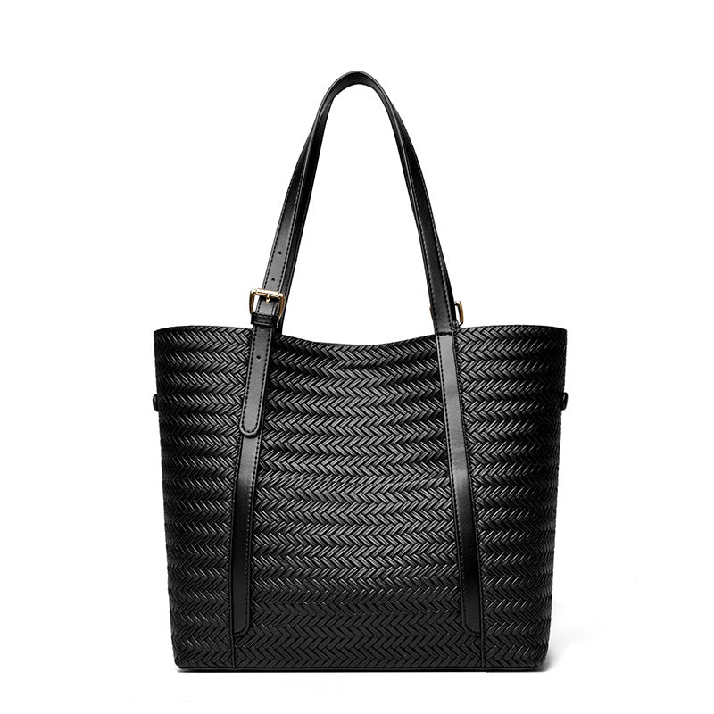 Woven Elegance Large Capacity Fashion Tote Bag