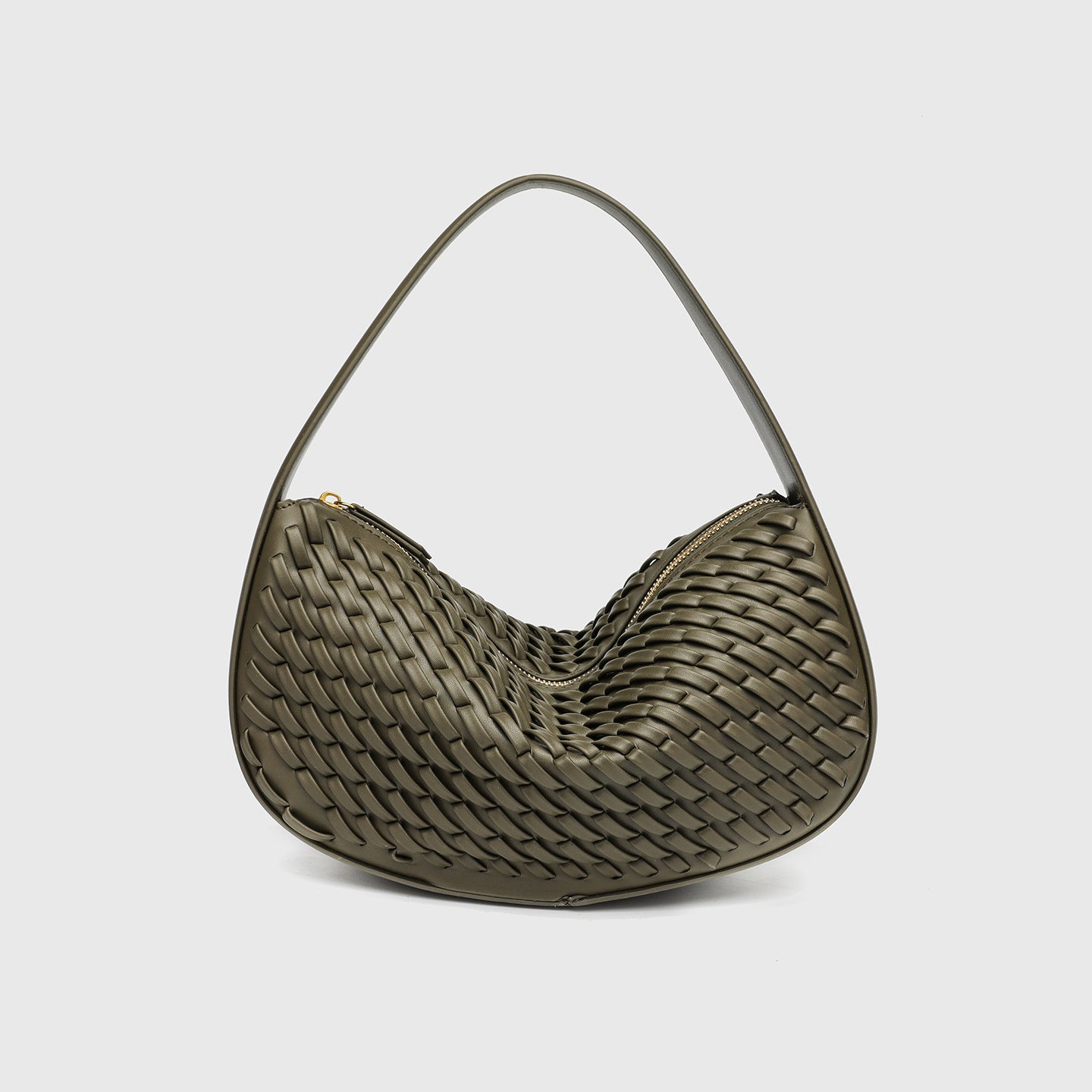 Nerina Woven Crescent Handbag