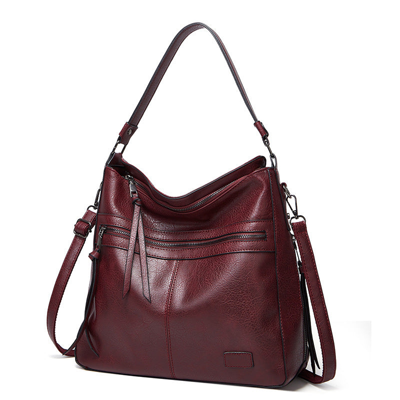 Vintage Multi-Zip Women’s Shoulder Bag
