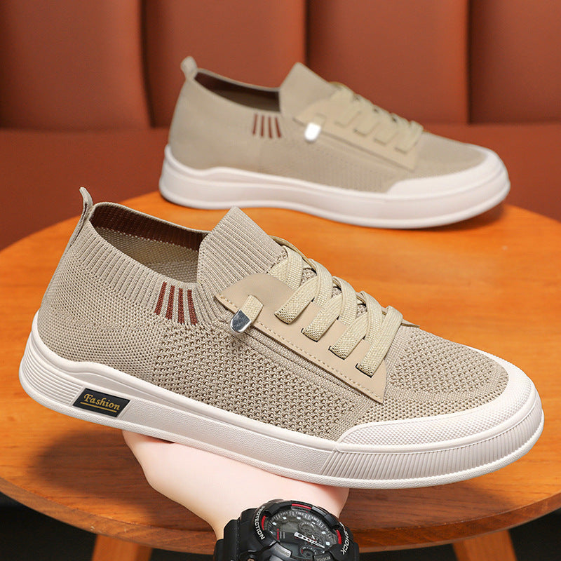 Men's Lightweight Elastic Knit Slip-On Sneakers