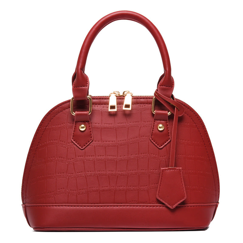 Crocodile Texture Classic Handbag