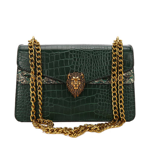 Stone Luxe Chain Shoulder Bag