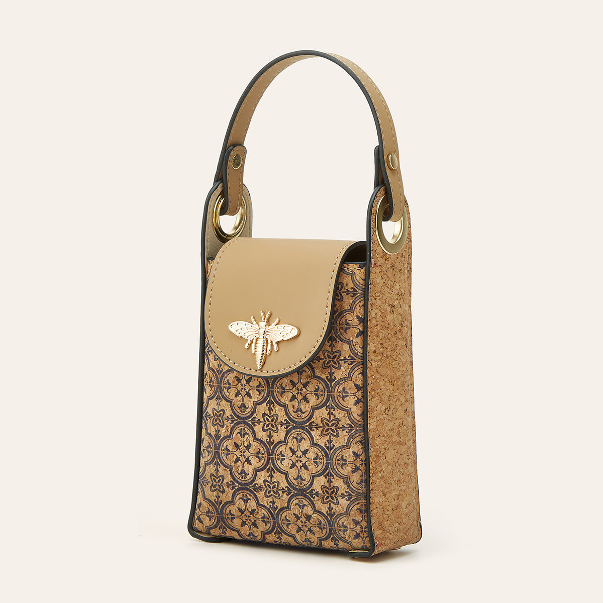 Ethnic Print Bee Handbag