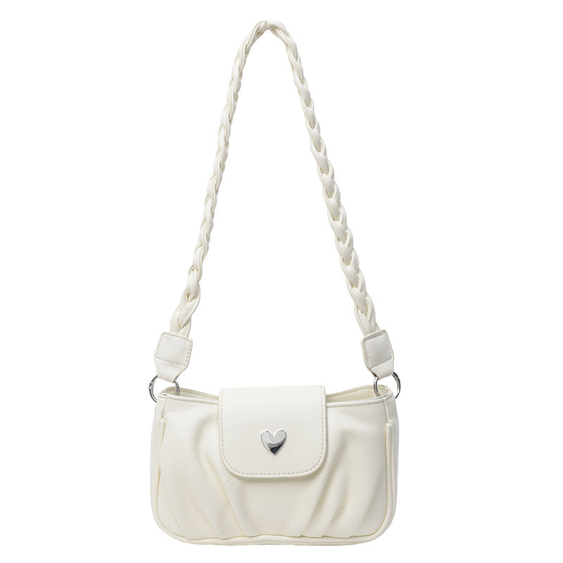 Pleat Charm Shoulder Bag